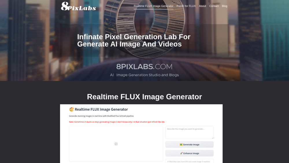 Realtime FLUX Image Generator