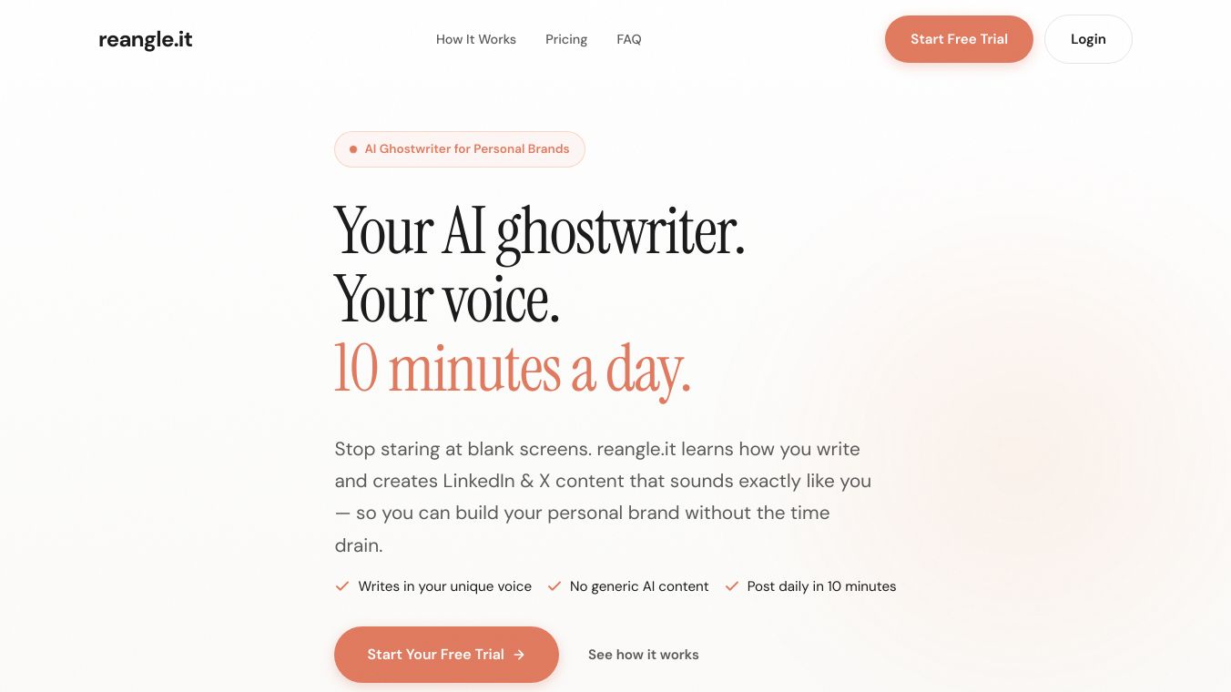 reangle - AI Personal Brand Ghostwriter