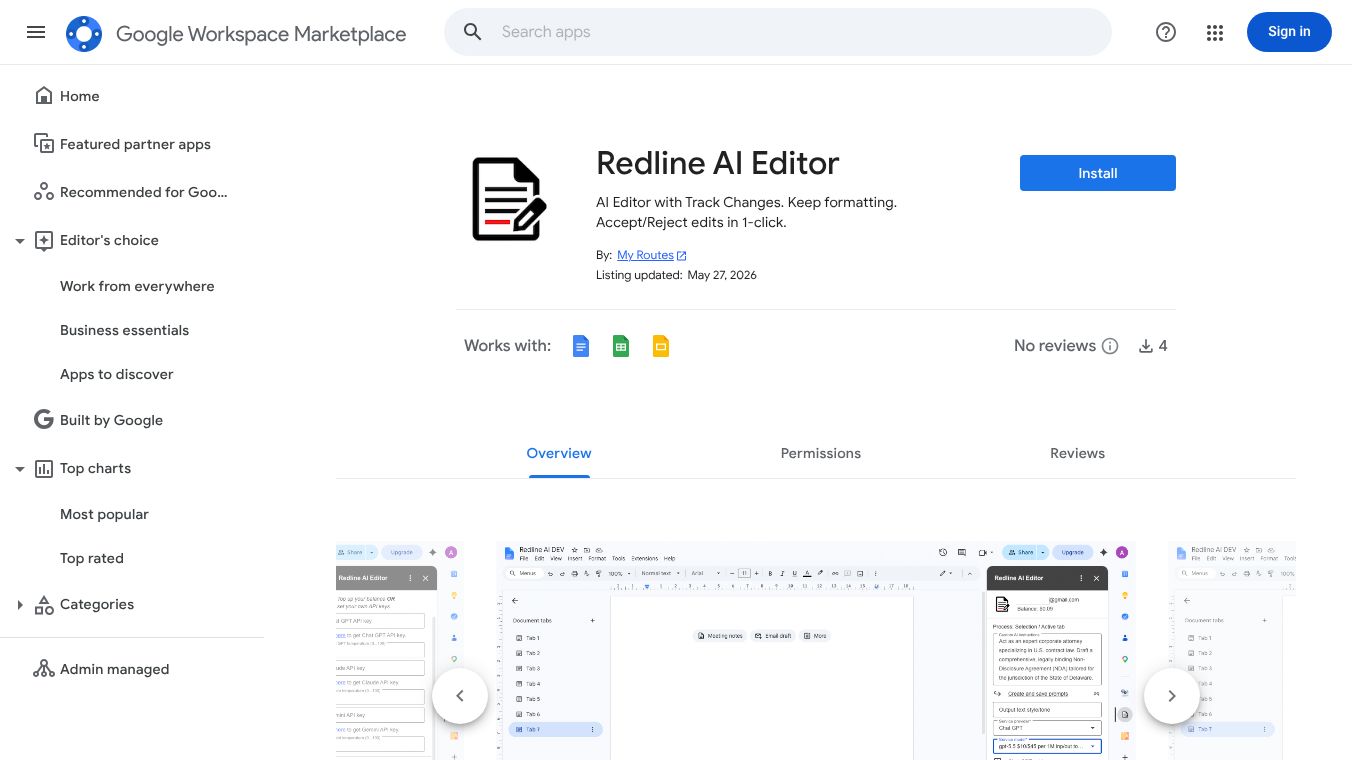Redline AI Editor
