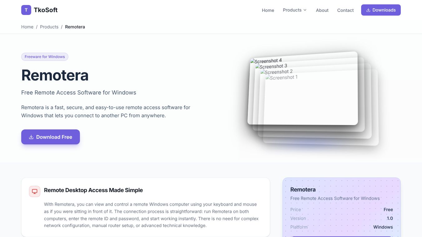 Remotera - a remote access utility