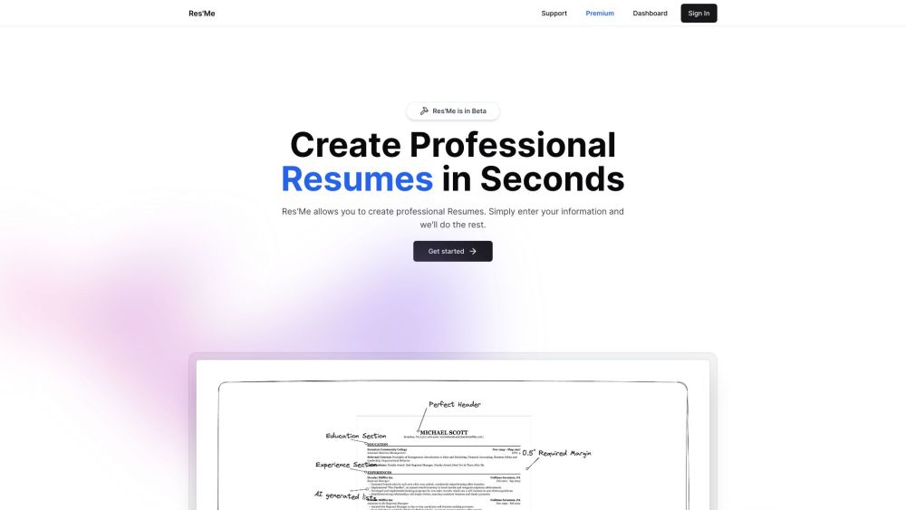 ResMe - Free Resume Builder