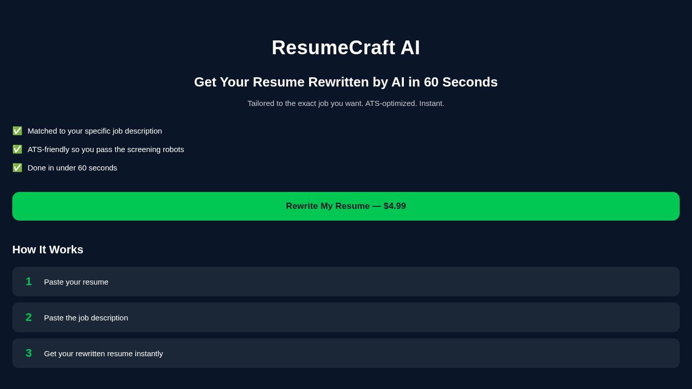 ResumeCraft AI