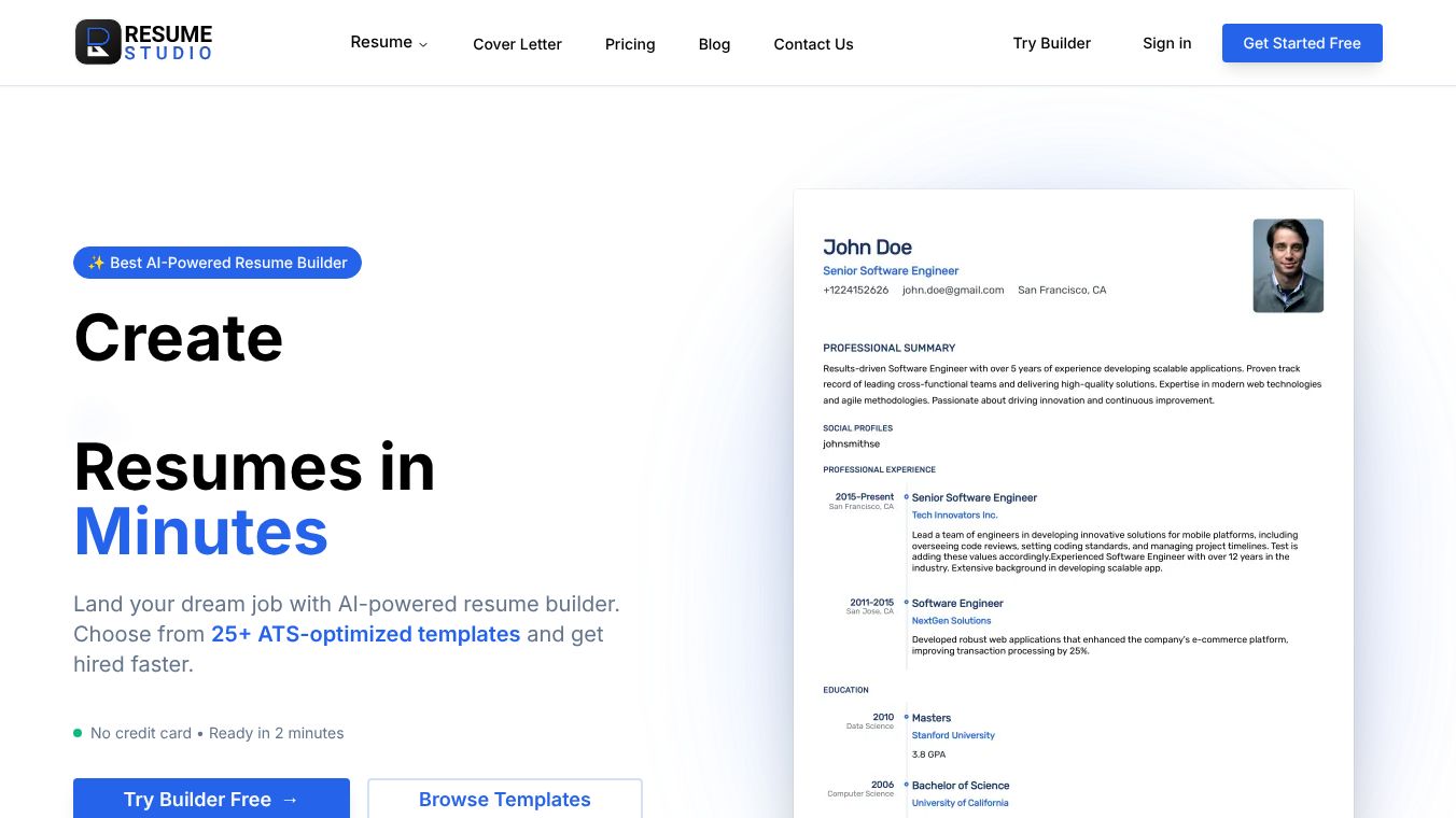 ResumeStudio.io