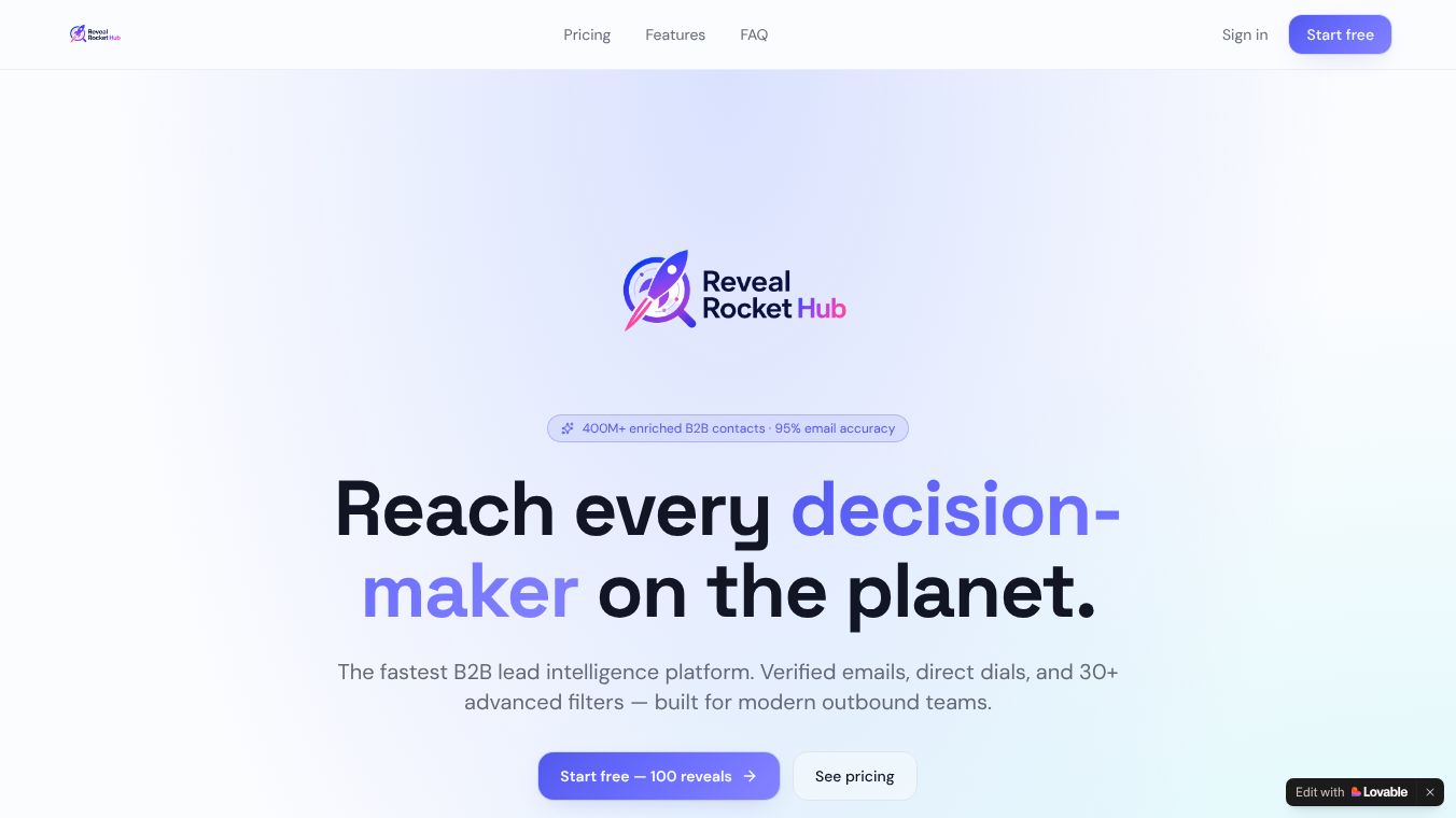 Reveal Rocket Hub