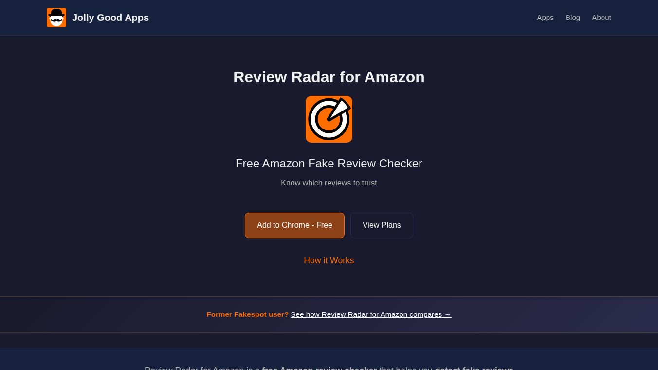 Review Radar for Amazon