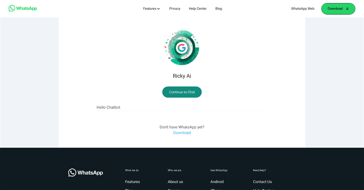 Ricky - WhatsApp Chatbot