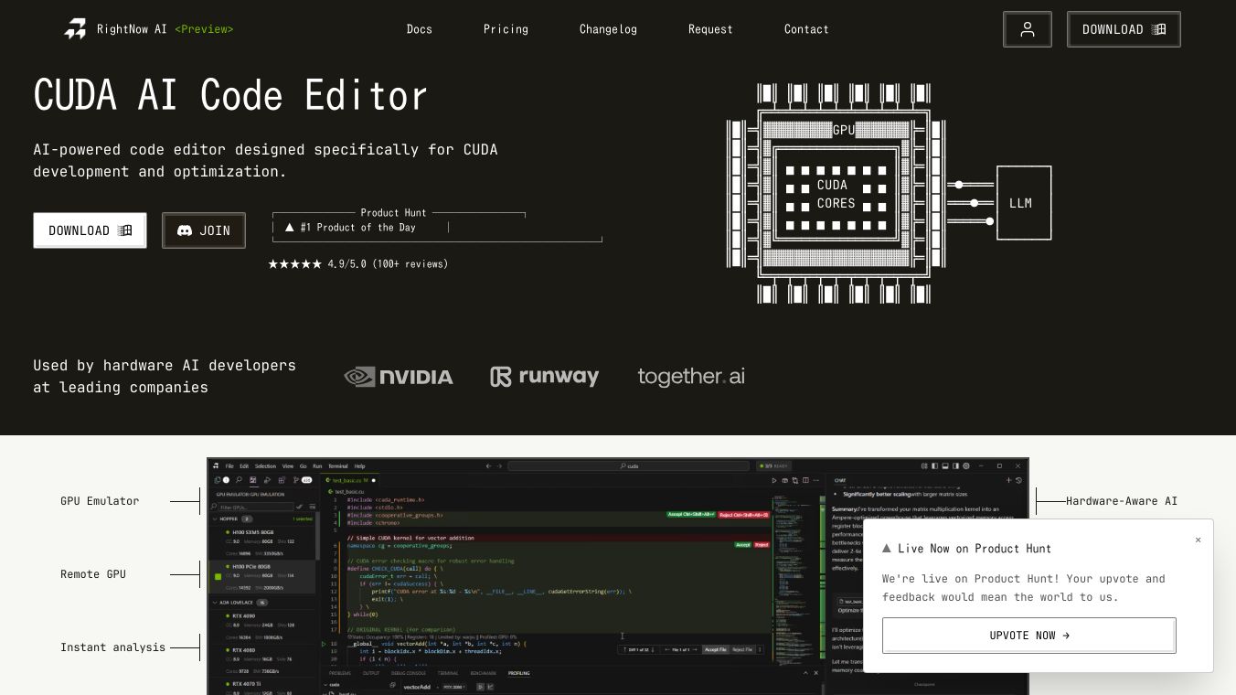 RightNow CUDA Editor