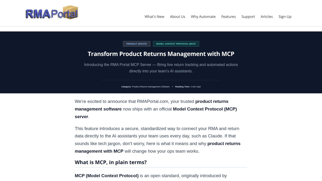 RMAPORTAL MCP Server