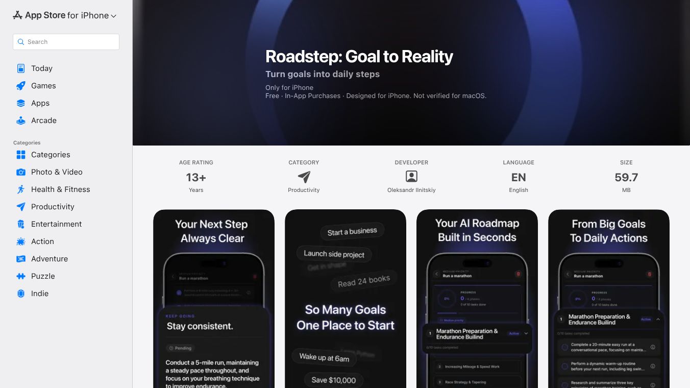 Roadstep: Goal to Reality