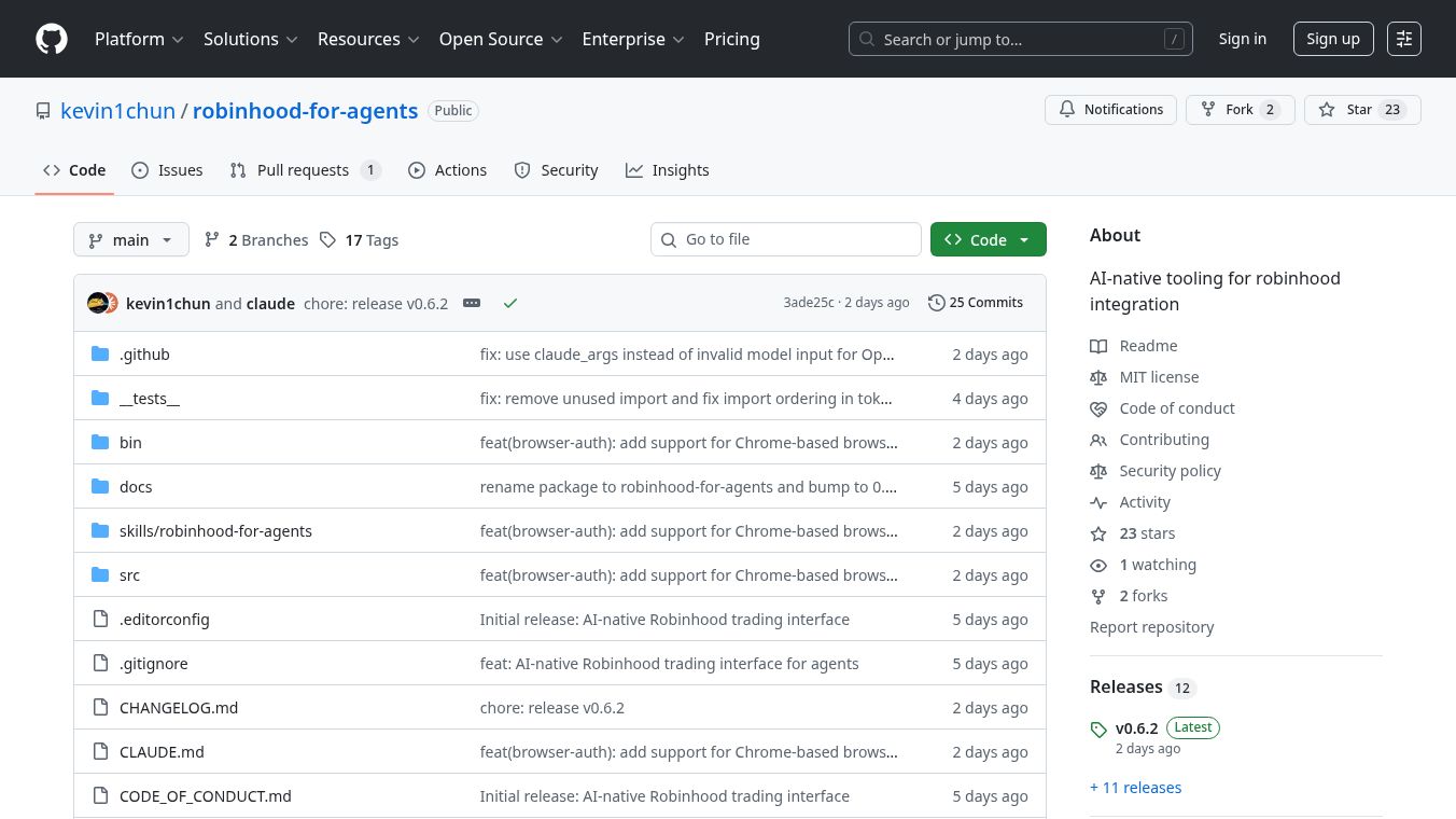 Robinhood Agent Integration