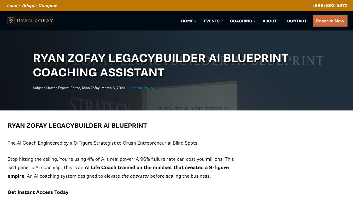 Ryan Zofay AI Coach Assistant