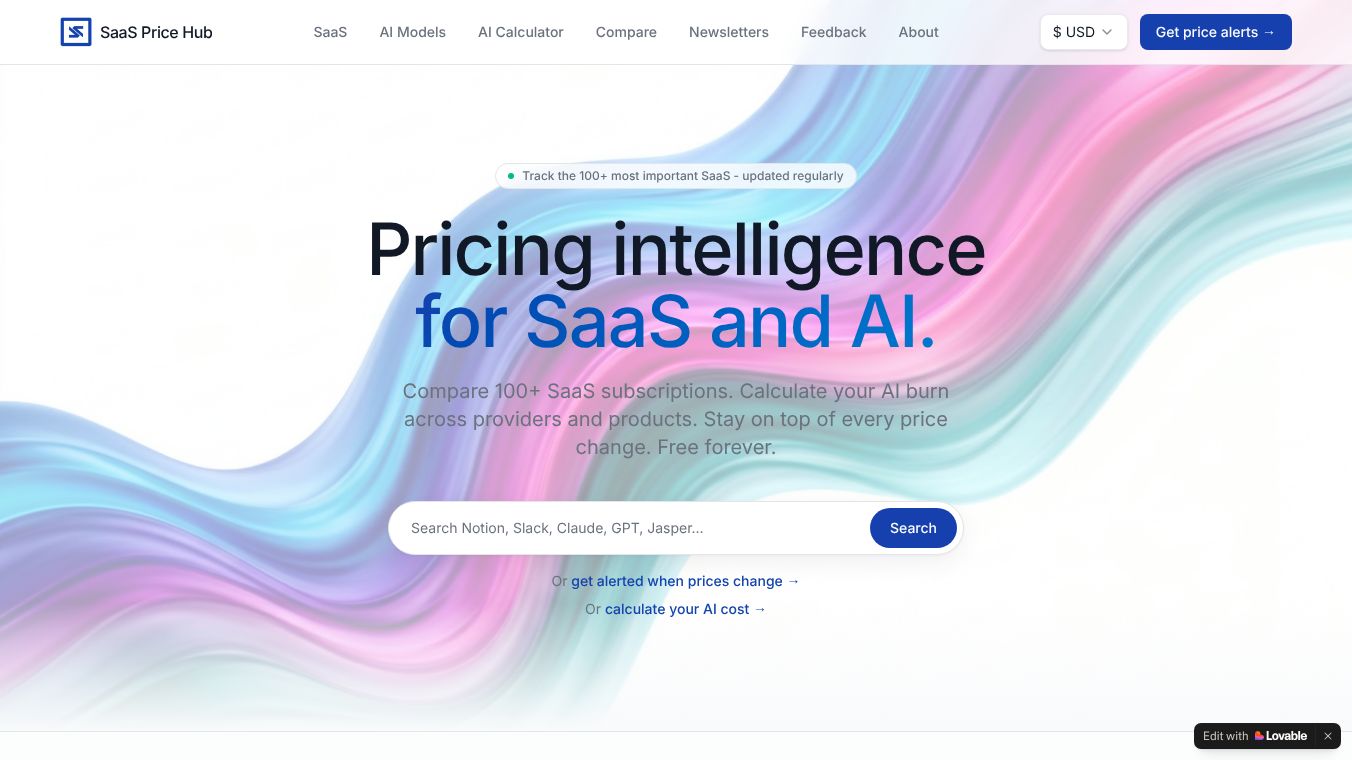 SaaS Price Hub