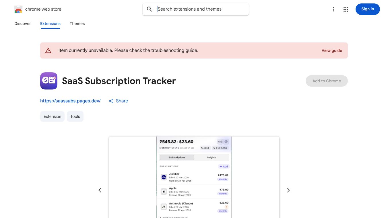 SaaS Subscription Tracker