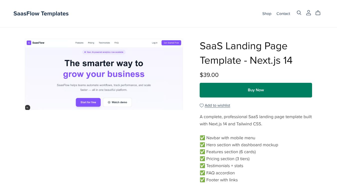 SaasFlow Template