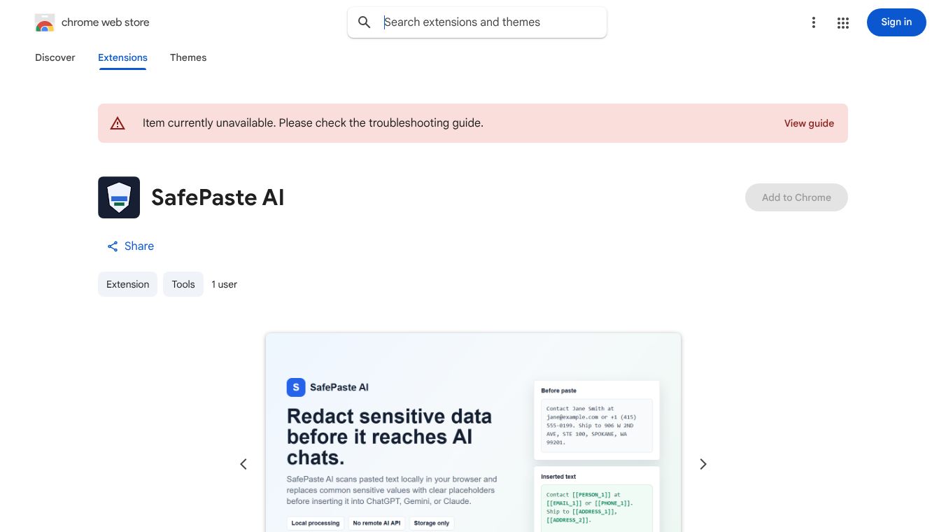 SafePaste AI