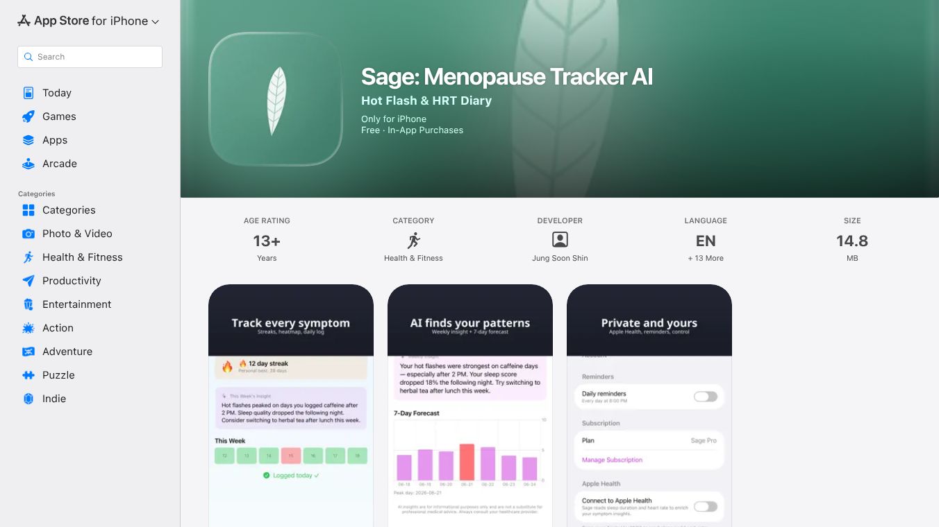 Sage: Menopause Tracker AI