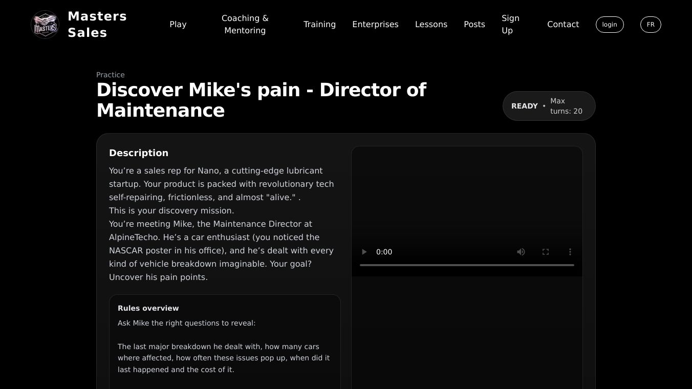 Sales AI Immersive game