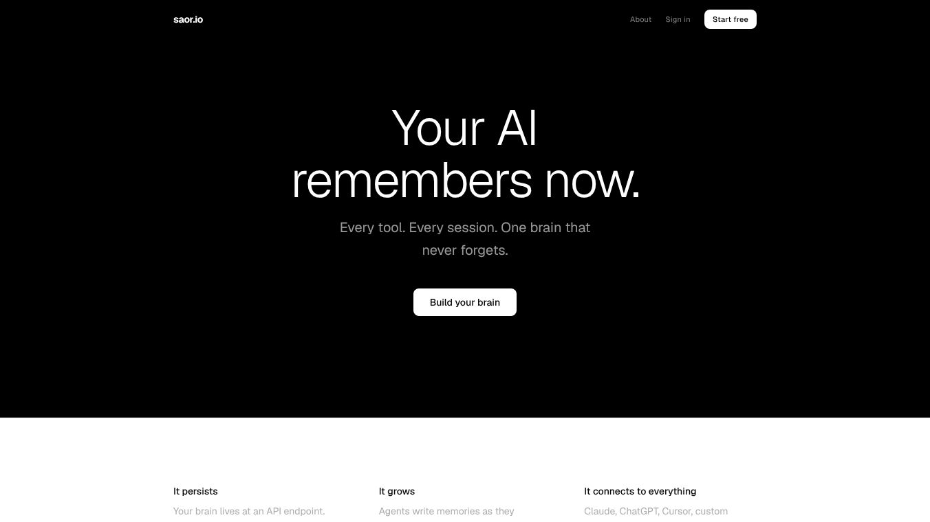 saor.io - Active Memory for All AI