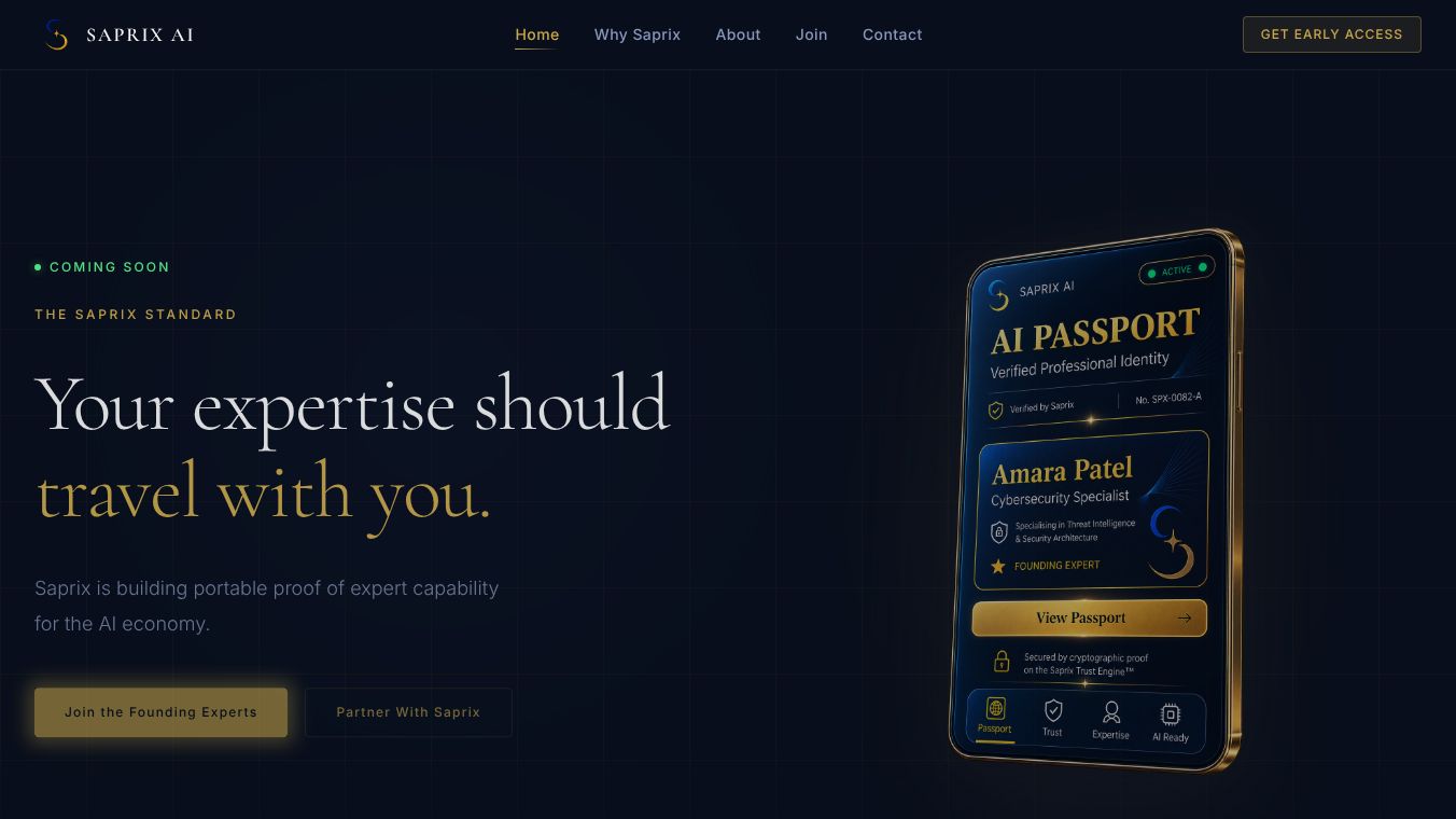 Saprix AI Passport
