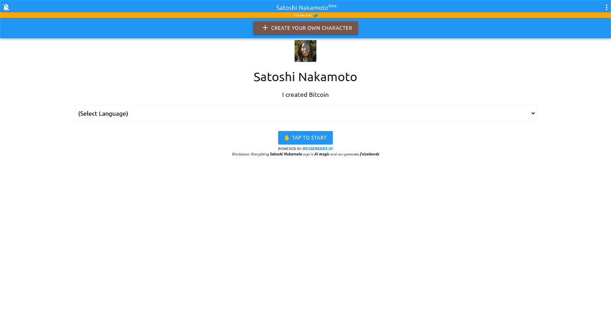 Satoshi Nakamoto Chatbot