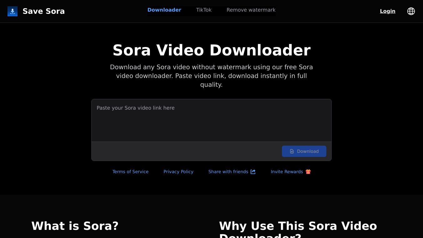 SaveSora: Sora Video Downloader