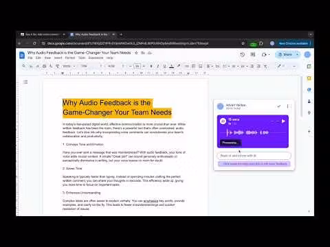 Say It So - Better Feedback For GDocs