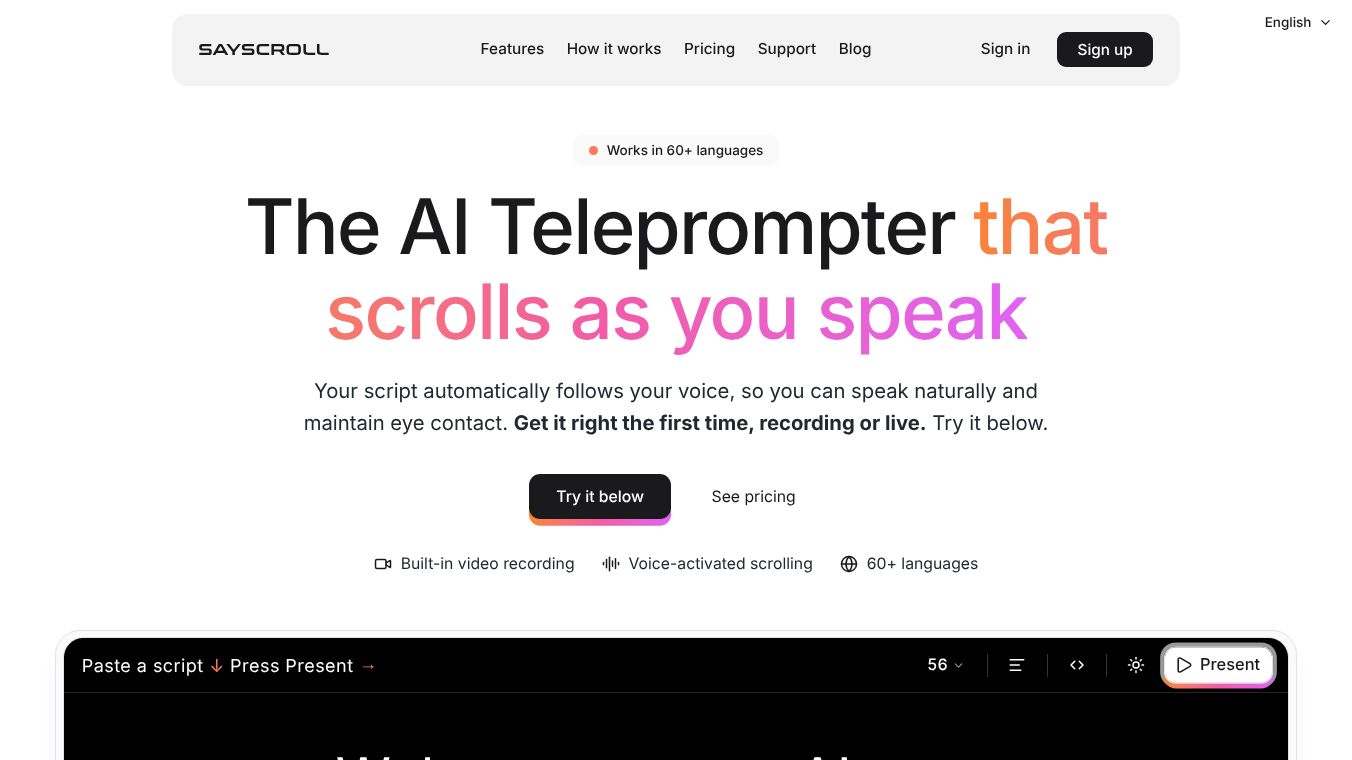 Sayscroll