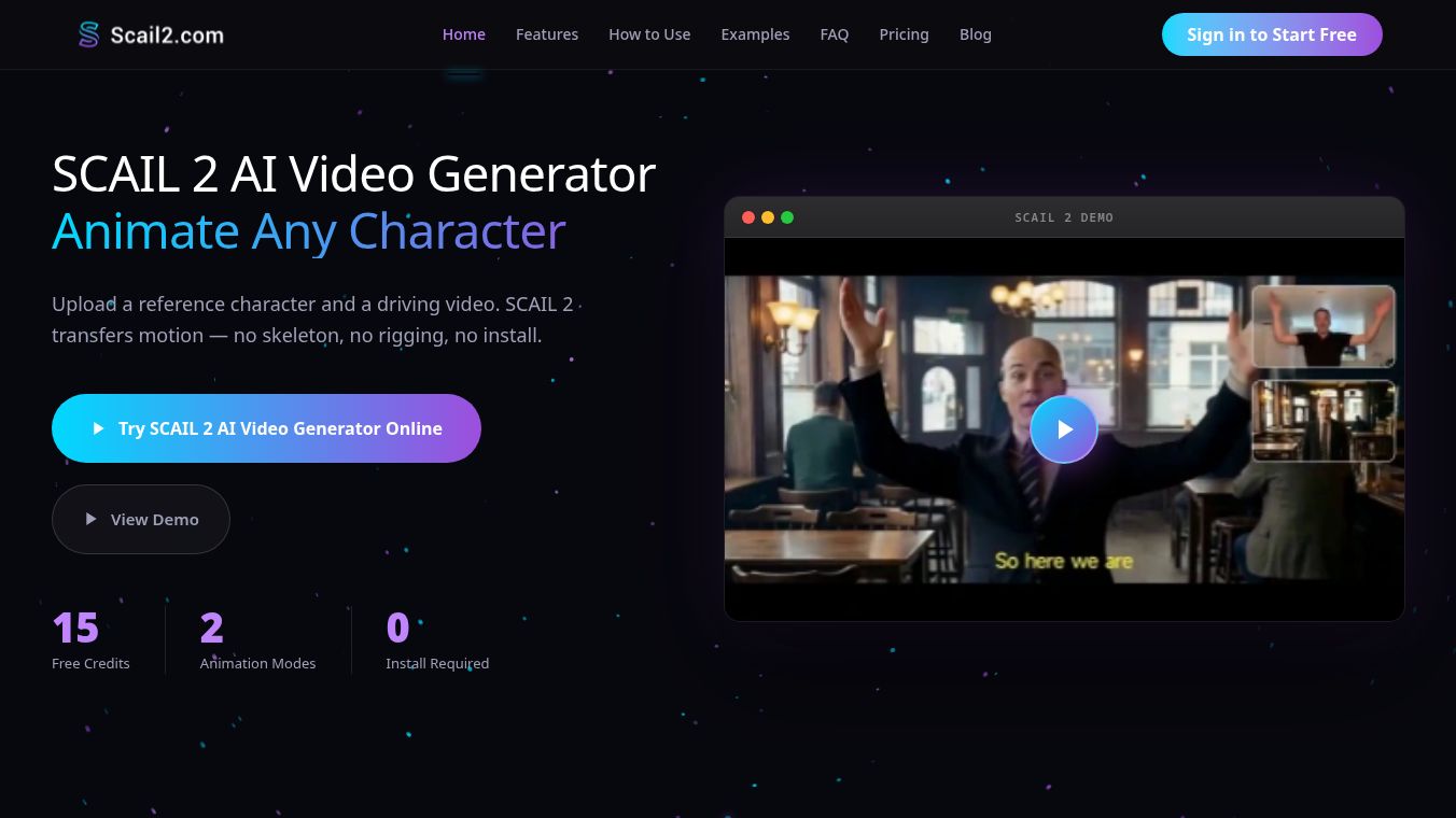 Scail 2 AI Video Generator