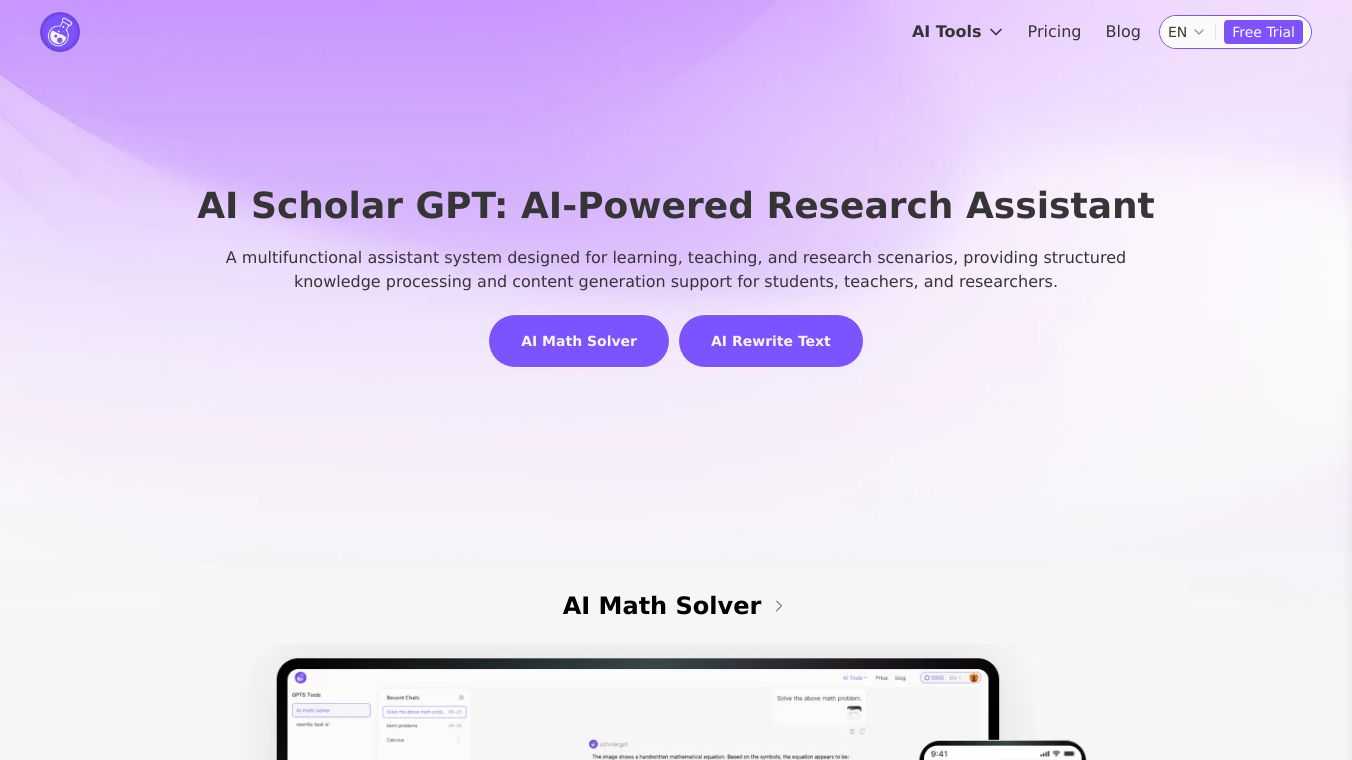 Scholar GPT AI: Advanced Research Assistant