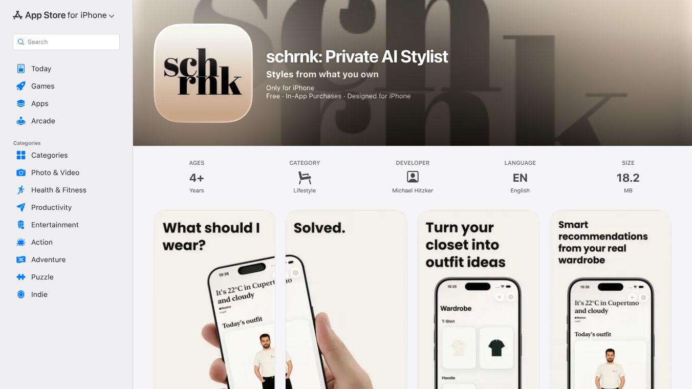 schrnk: Personal AI Stylist