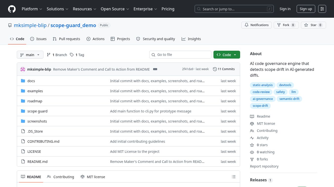 ScopeGuard — AI Code Governance