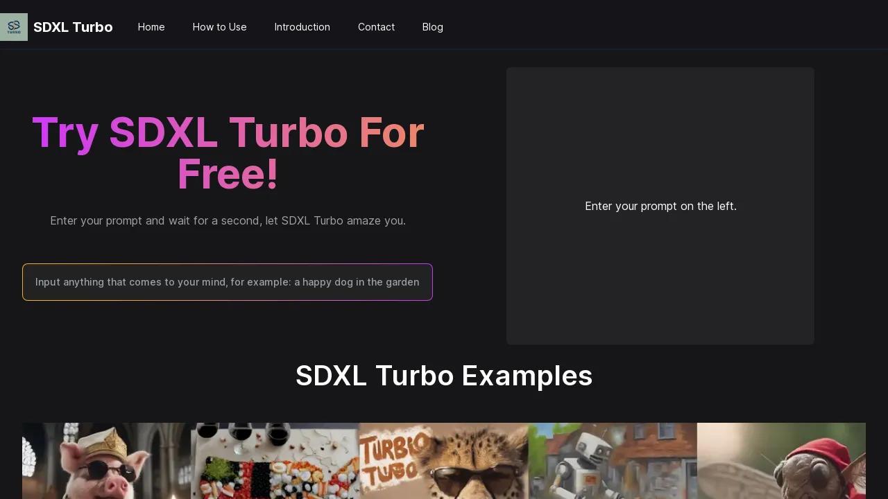 SDXL Turbo Playground