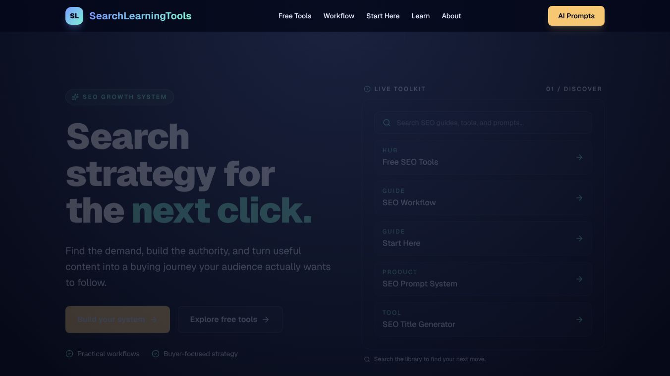 Search Learning Tools — AI SEO