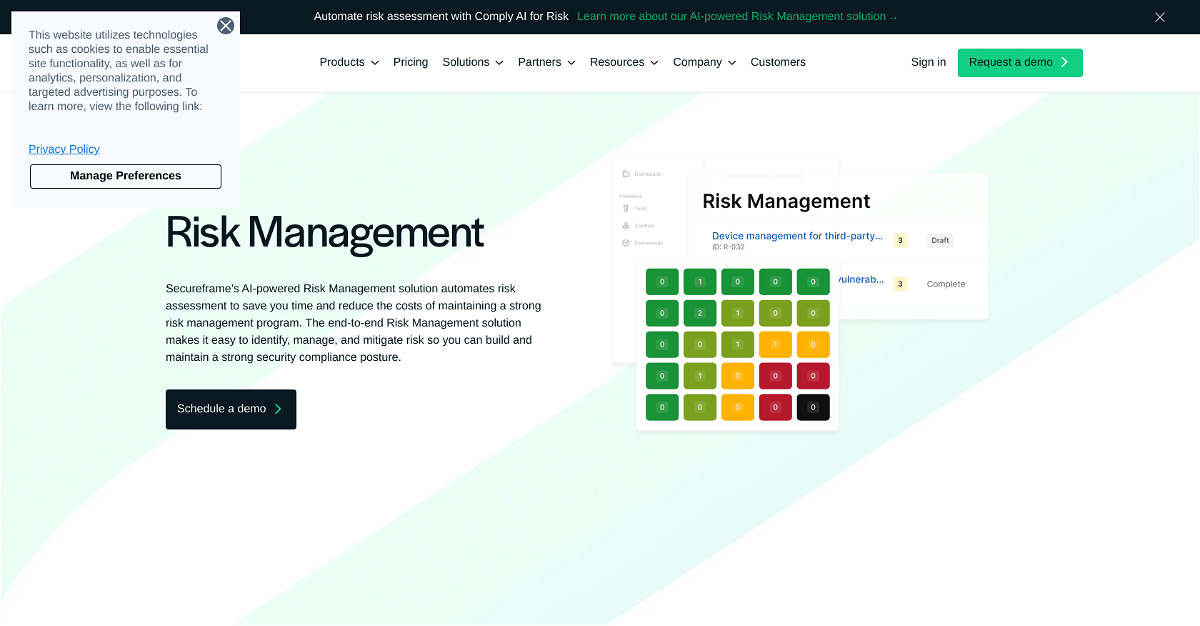 Secureframe Risk Management