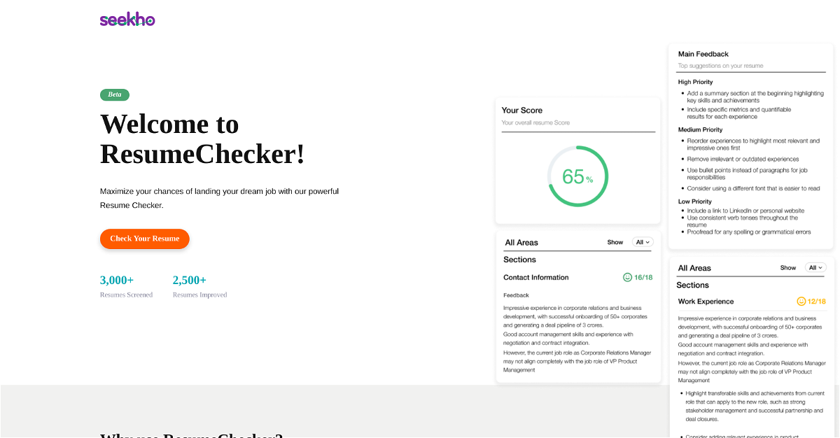 Seekho Resume Checker