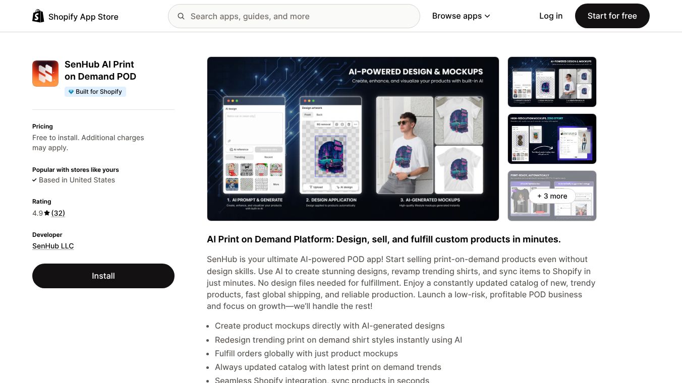 SenHub AI Print on Demand