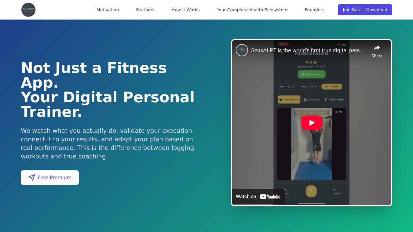 SensAI.PT - AI personal trainer