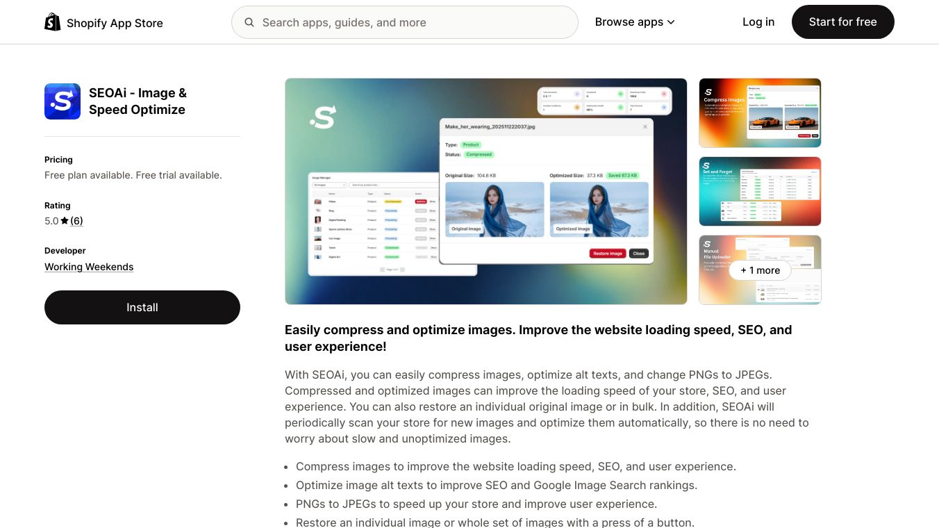 SEOAi ‑ Image & Speed Optimize