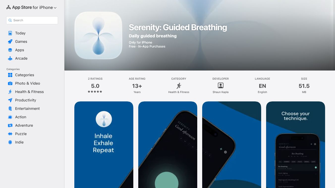 Serenity: Guided Breathing