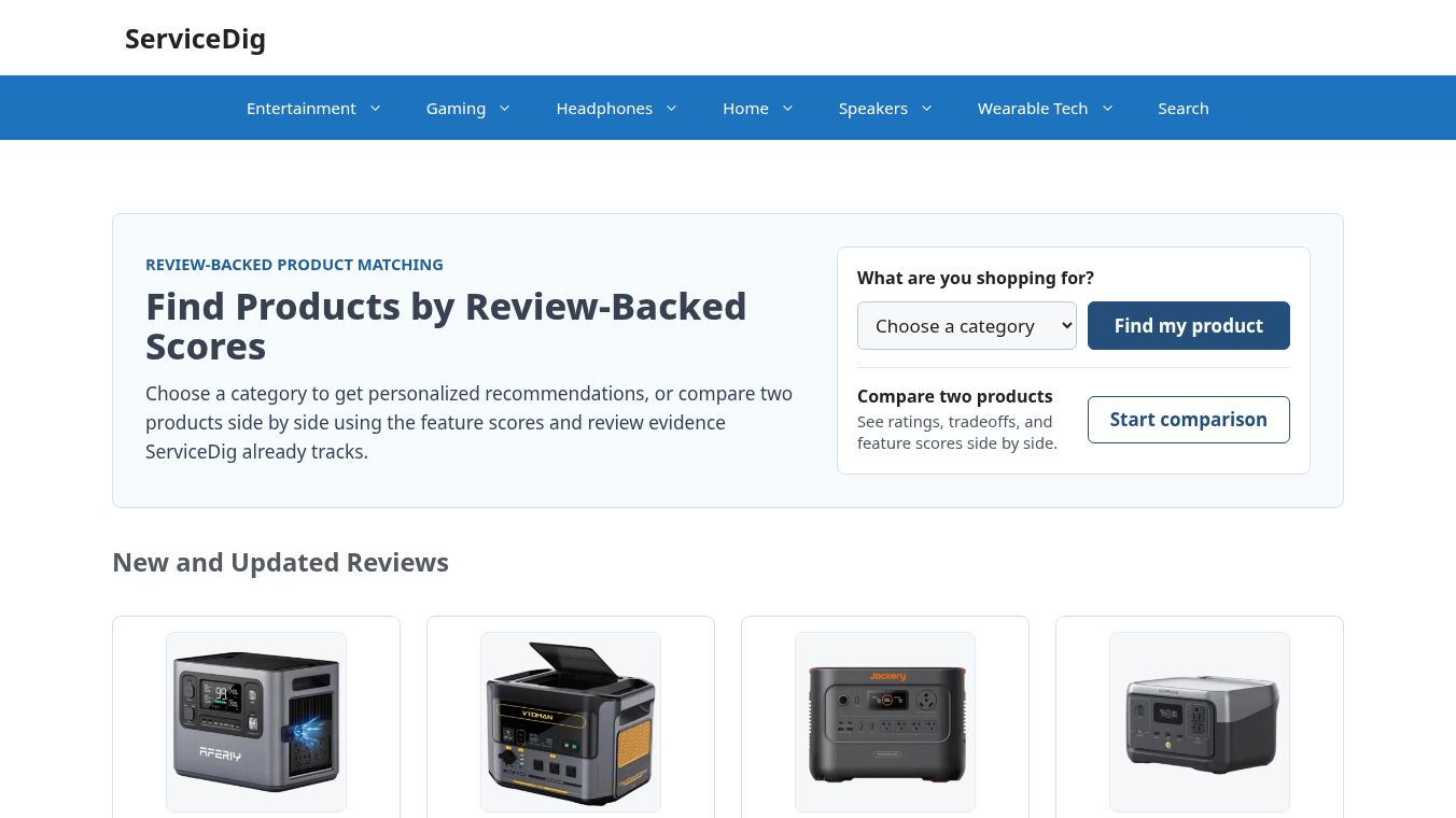 Servicedig - Product discovery