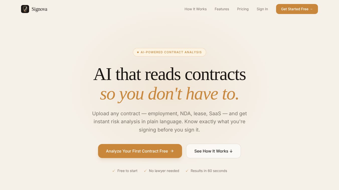 Signova — AI Contract Analyzer