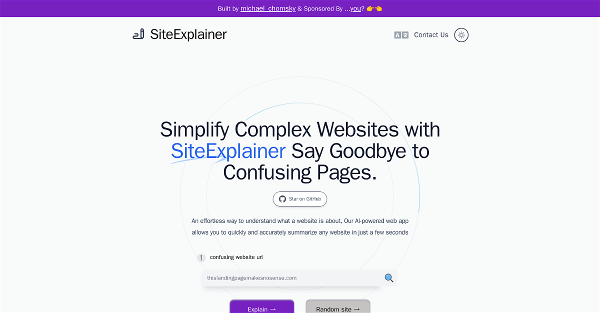 SiteExplainer