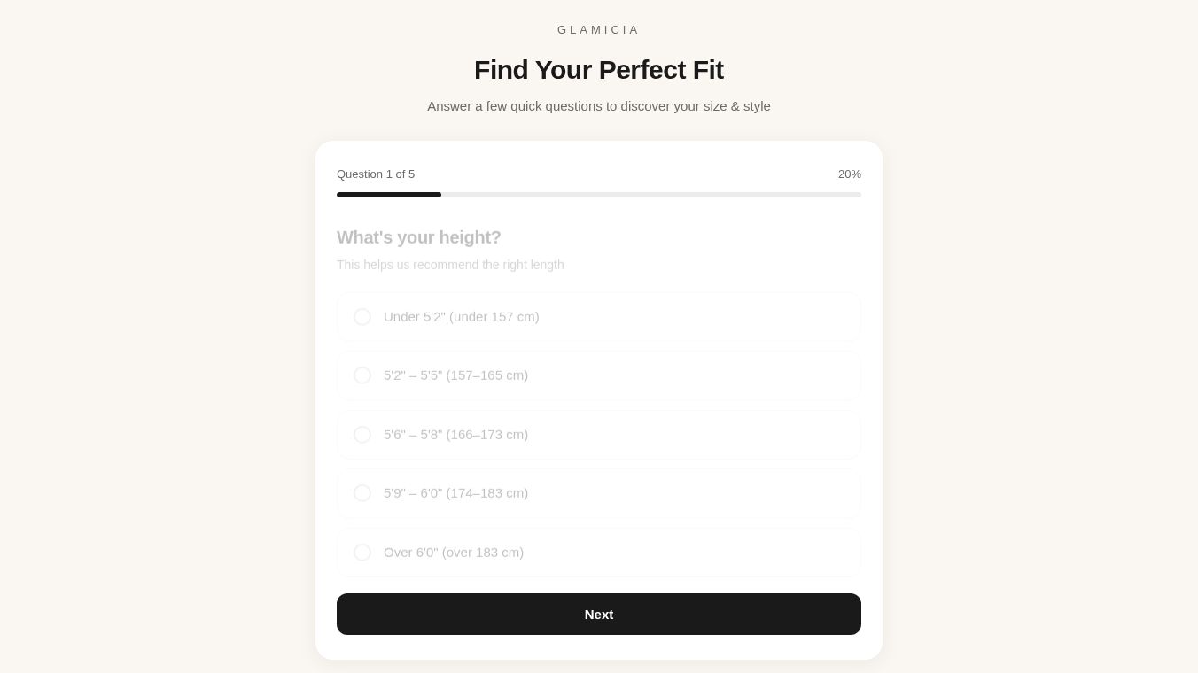 Size Guide & Style Quiz