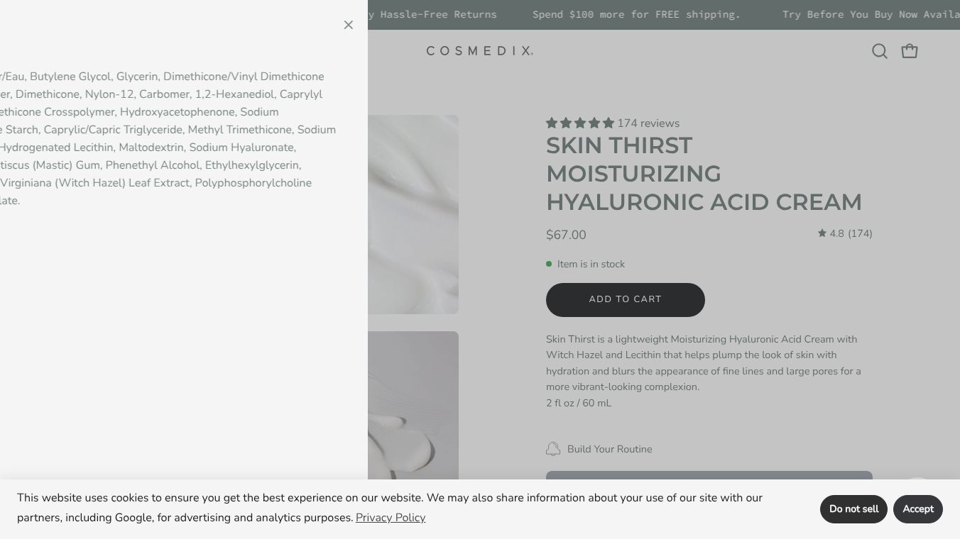 Skin Thirst Moisturizing Cream