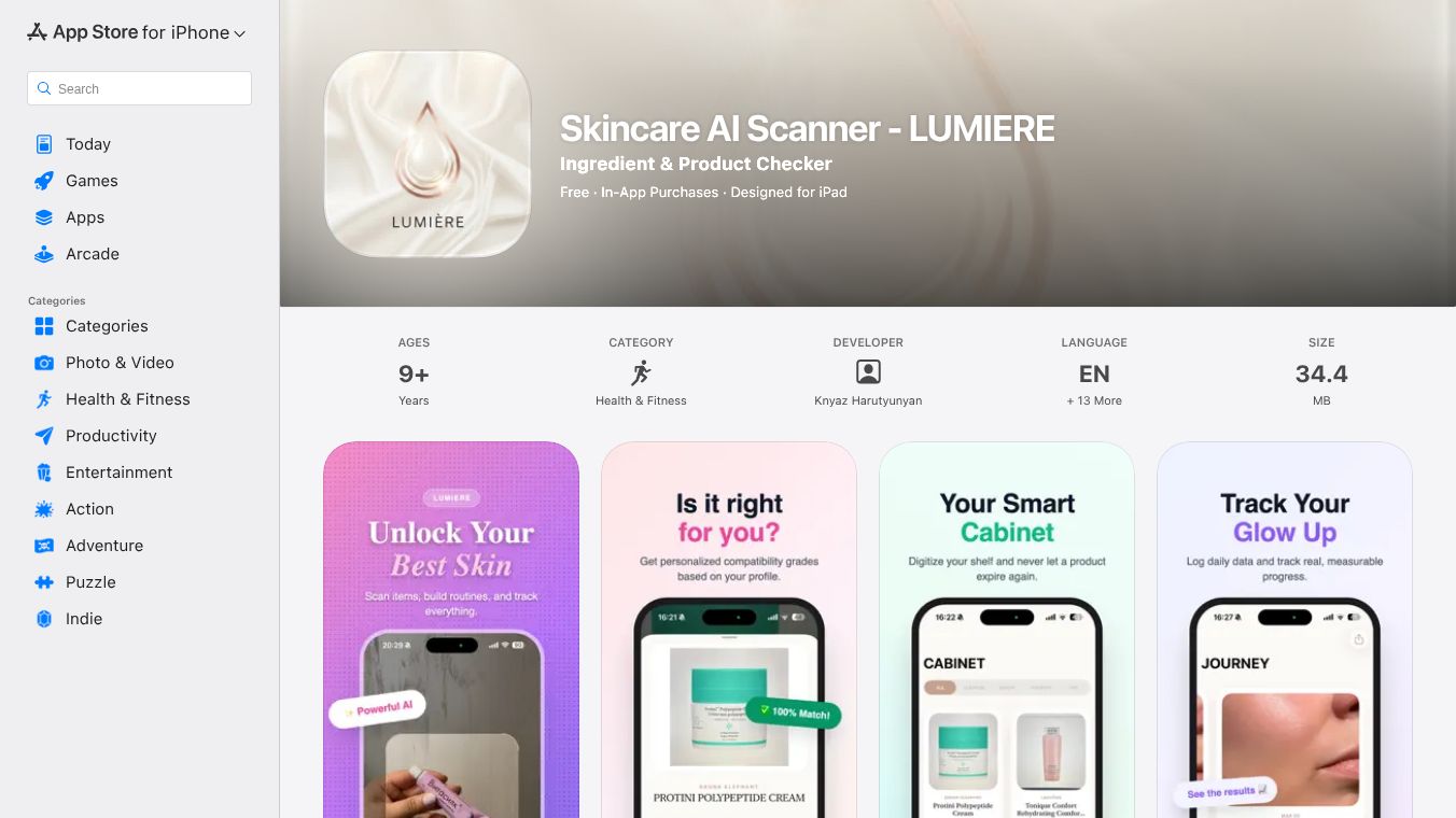 Skincare AI Scanner - LUMIERE