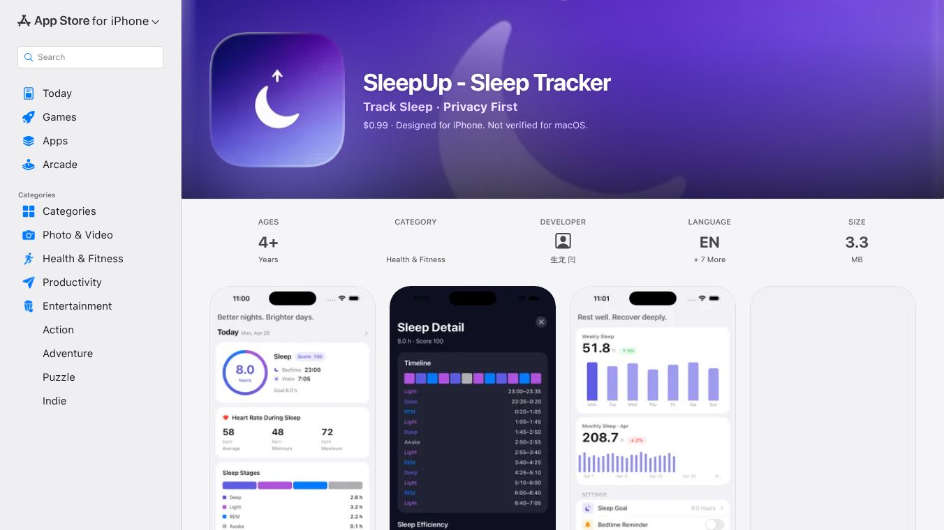 SleepUp - Sleep Tracker