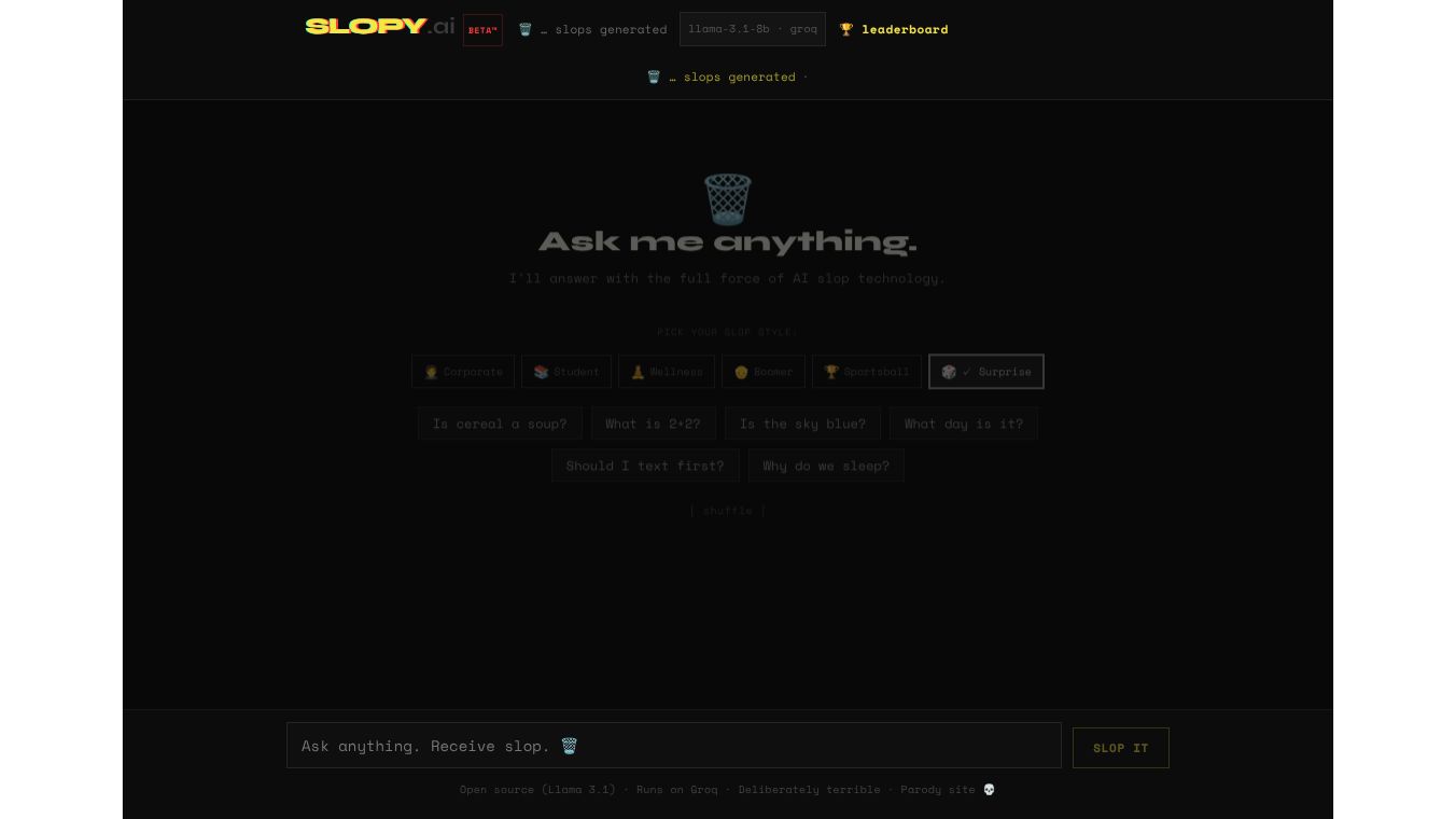 Slopy.ai — 100% SLOP™