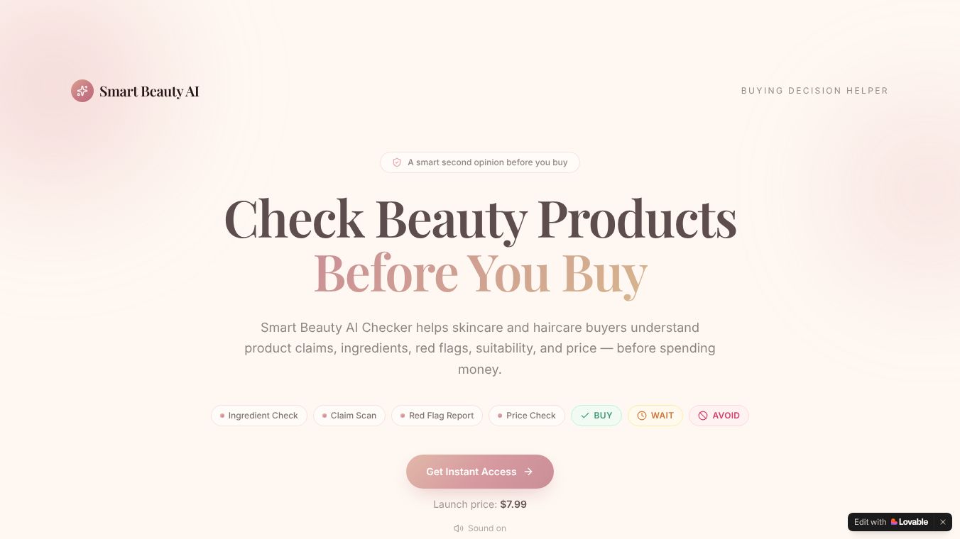 Smart Beauty AI Checker