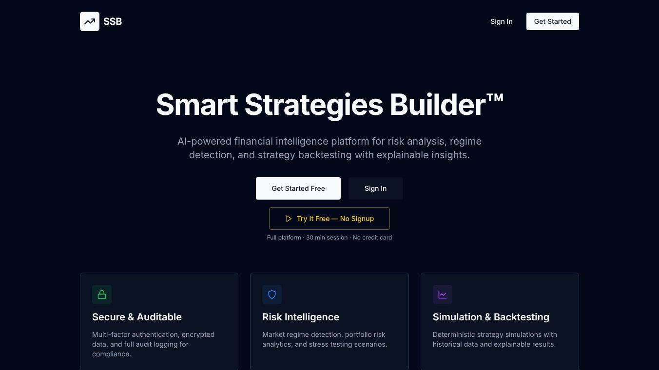 Smart Strategies Builder