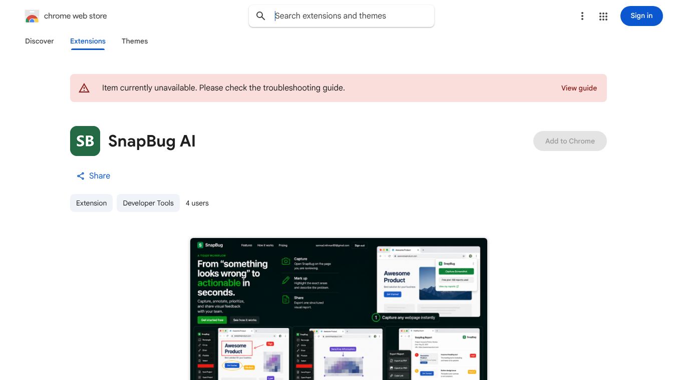 SnapBug AI – AI Bug Reporter